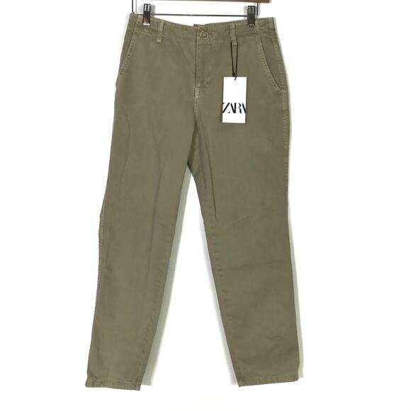 Zara The New Chino Desert Stone Pants 2 NWT - Picture 2 of 10